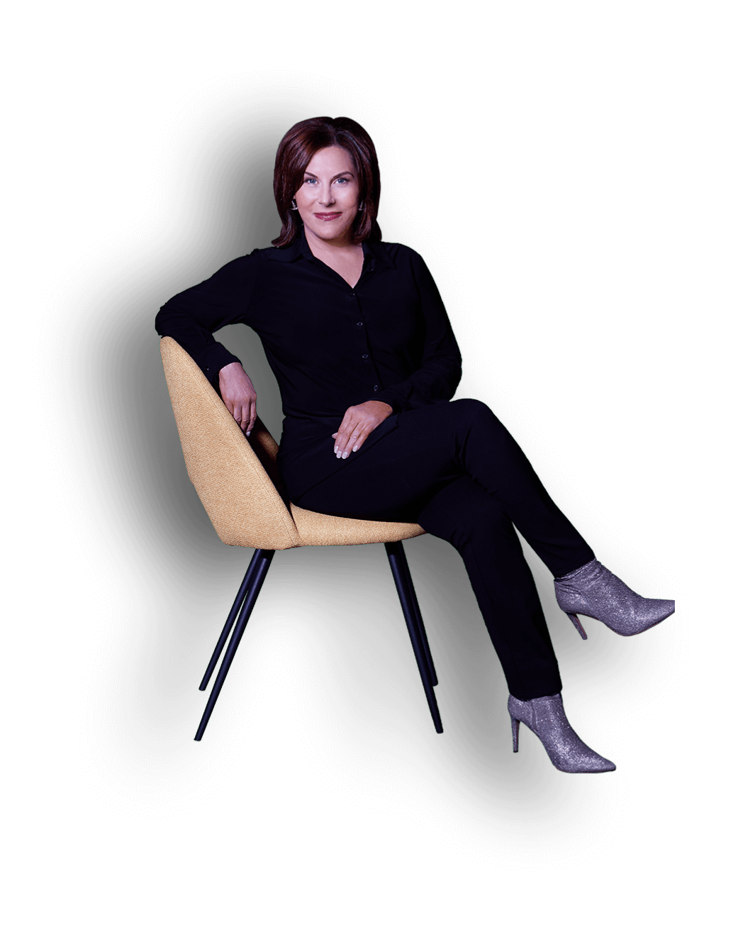 Daphne Michaels Sitting On A Chair Image